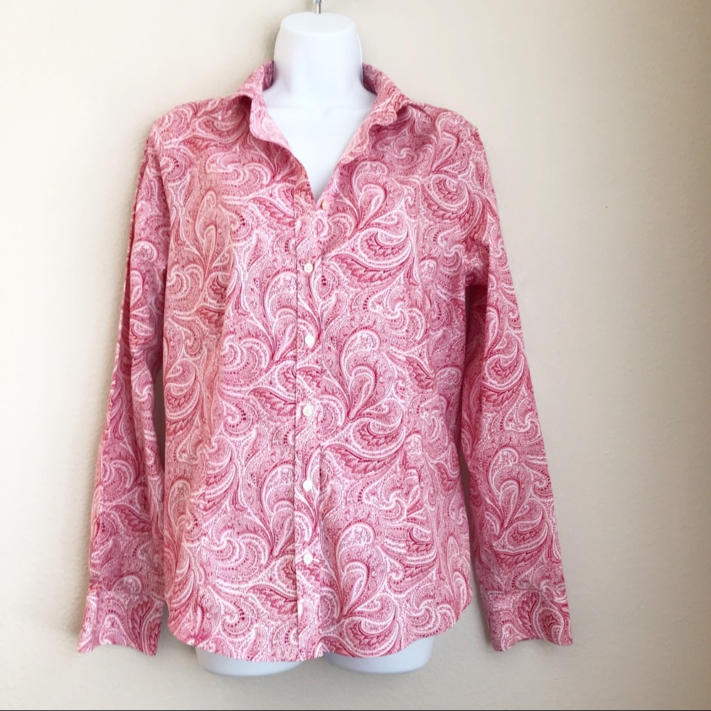 Talbots Button Down Paisley Shirt